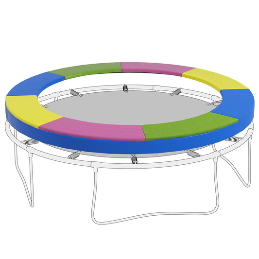 Trampoline Cover Ø305x30 cm Foldable and Portable, in Plastic, PE and Foam, Multicolored - Borgè