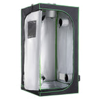 600D Oxford Hydroponic Tent with 5 Adjustable Vents and Window, Hydroponic Growing Greenhouse with Cable Hole for Indoor, 80x80x160cm, Black