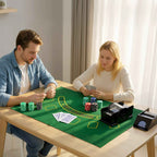 SPORTNOW Poker Set with 300 Chips, Card Shuffler and Dealer, Mat, 5 Dice, Dealer Button and Case