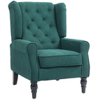 French Style Living Room Armchair with Padded Seat and Cushions, Polyester, 74x86x102 cm, Dark Green