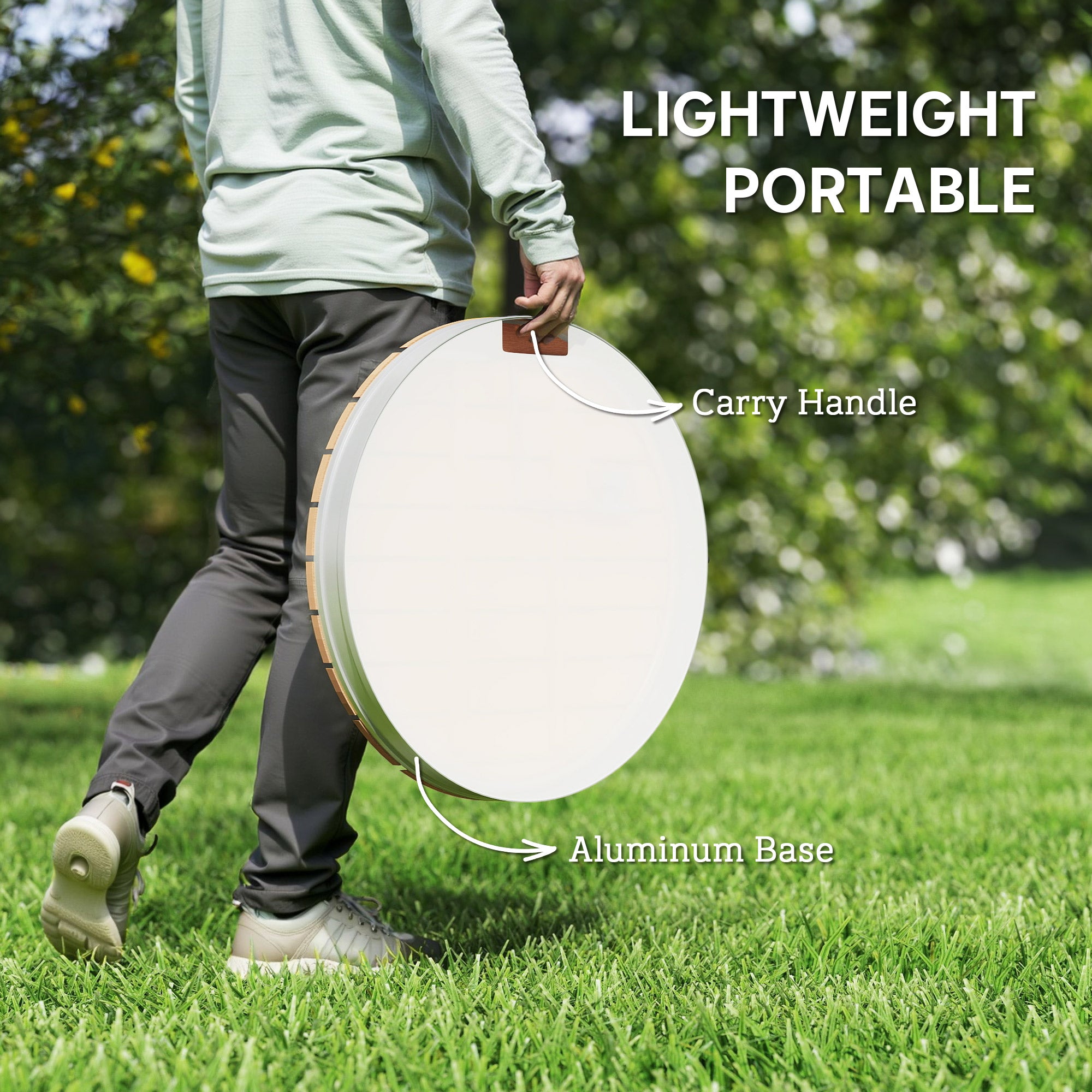 Portable Garden Shower with Height up to 4 m Adjustable Water Jets, Wood Effect