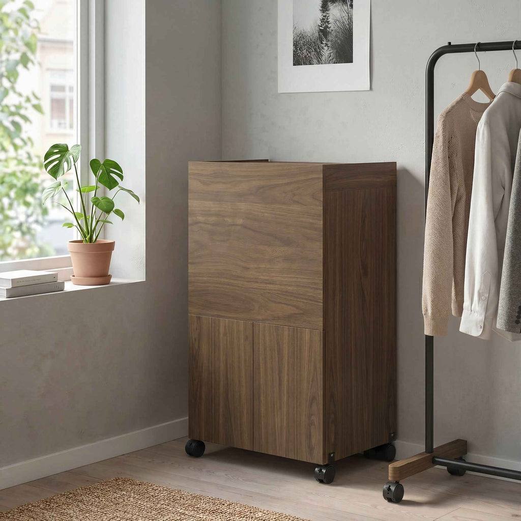 HOMCOM Folding Ironing Board with Iron and Garment Holder with Open Compartment, 154x55x87 cm, Brown