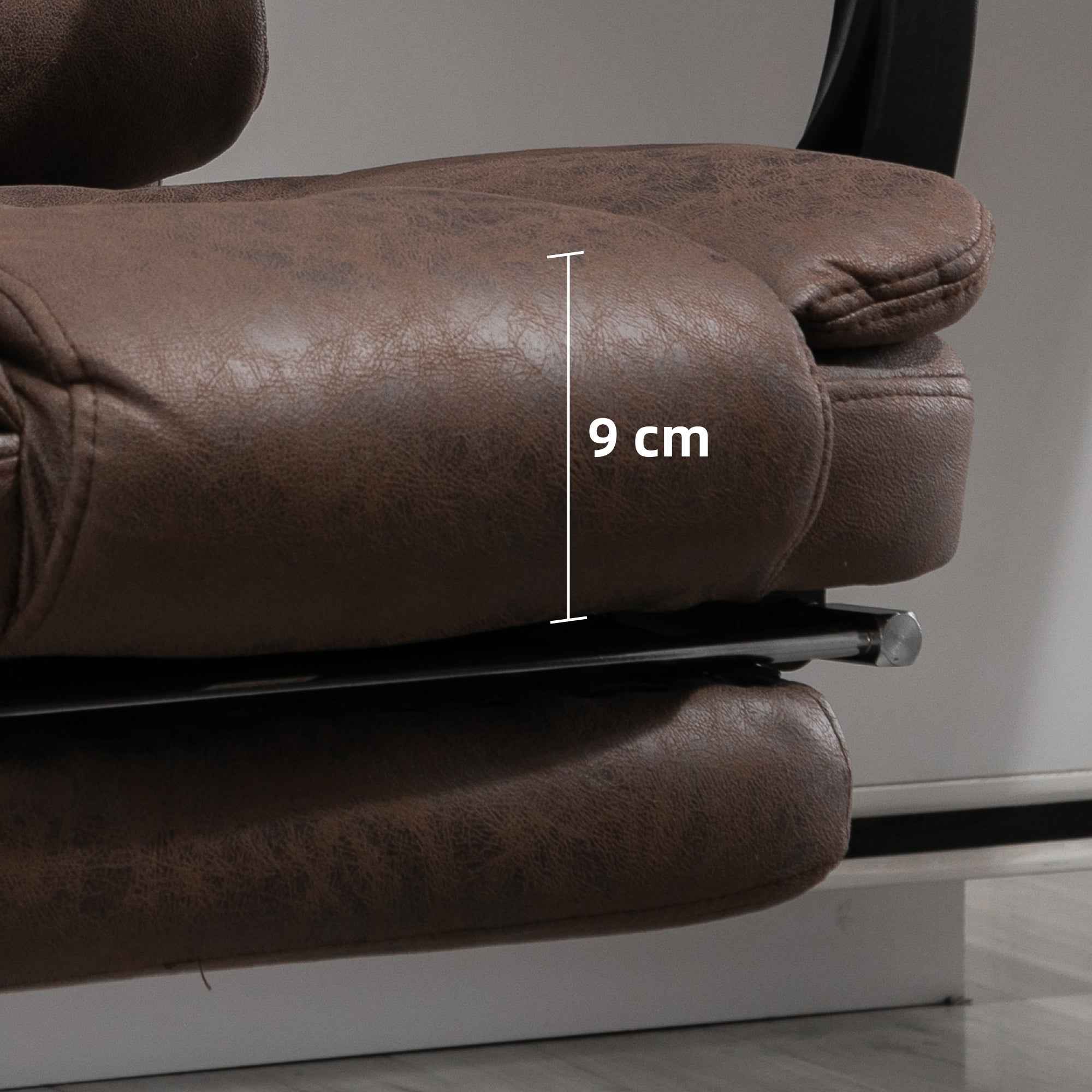 Vinsetto Office Chair with Remote Control and 6 Massage Points, Microfiber, 65x70x111-119 cm, Brown
