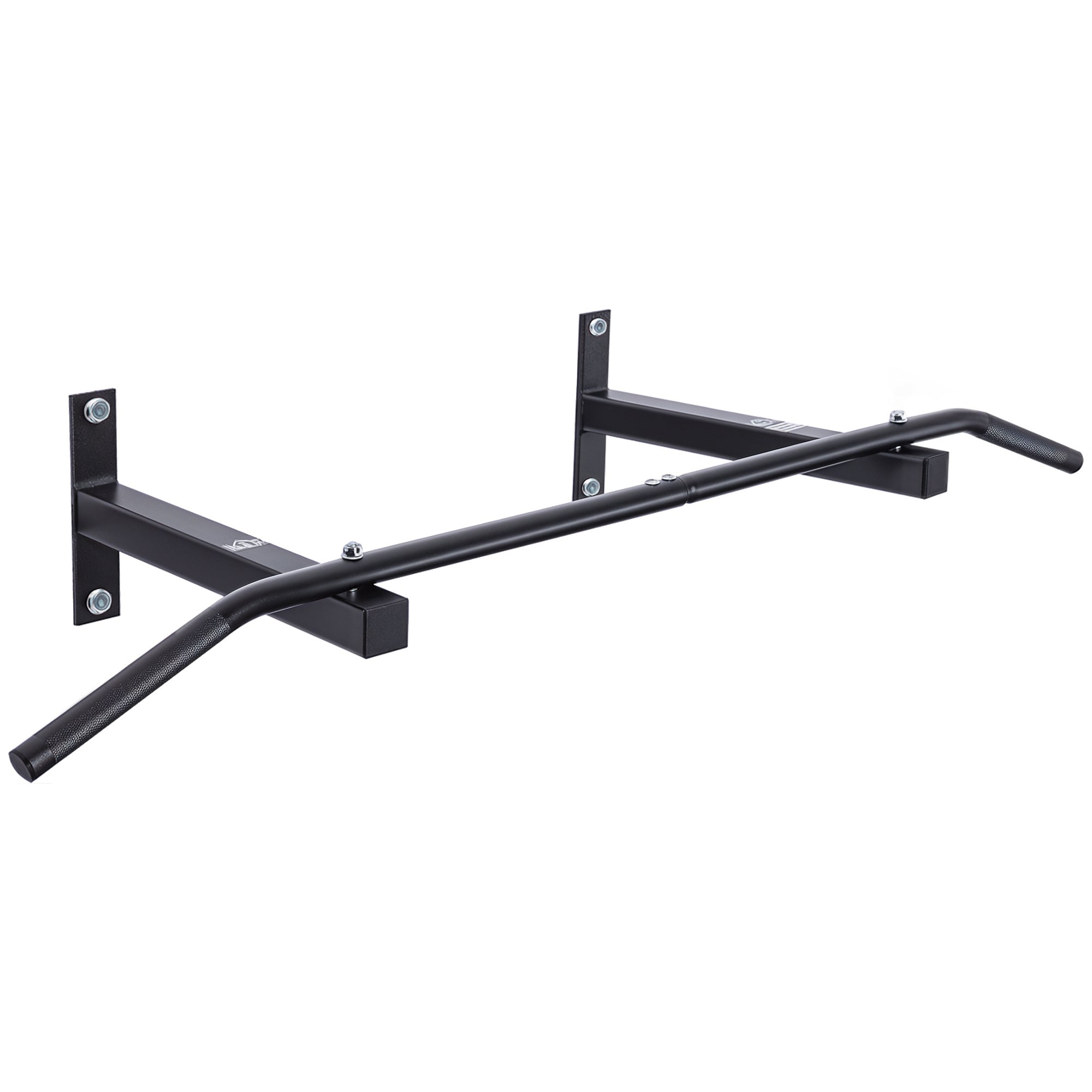 Professional Wall-Mounted Pull-Up Bar with Steel Frame, 113 x 41 x 20cm, Black