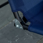 3 Seater Garden Swing with Adjustable Canopy, Oxford Fabric and Steel, Dark Blue