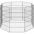 PawHut Dog Playpen Expandable Foldable Metal Enclosure 50x80cm Black