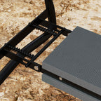 Outsunny 2-in-1 Steel Kneeling Chair with Storage Bag and EVA Cushion, 58x28x49 cm, Grey and Black