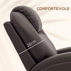 Reclining Massage Chair with 8 Massage Points and 5 Modes, 84x92x109cm, Dark Brown