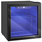 12-Bottle 36L Wine Cooler, Adjustable Temperature 4-16°C with UV-Resistant Glass, Black