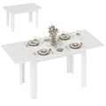 Extendable Dining Table for 6-8 People, 140-180 x 80 cm, White
