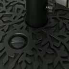 Semicircular Umbrella Base Fillable with Sand or Water for 38-48mm Poles, Black - Borgè
