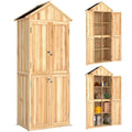 Outsunny Outdoor Tool Cabinet with Removable Shelves