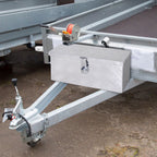 2 kg Tool Box with Key Lock, in Aluminum Sheet, 50x15.5x20.5 cm, Silver