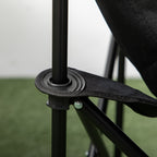 Oxford Fabric Folding Camping Chair with Side Pocket and Travel Bag, 61x54x66cm