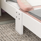 Zonekiz children's bed 3-6 years with side sides anti-fold in mdf, 143x74x66 cm, white and pink - Borgè