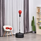Punching Ball with Adjustable Height and Gloves Included, Ф48x136-154cm, Red