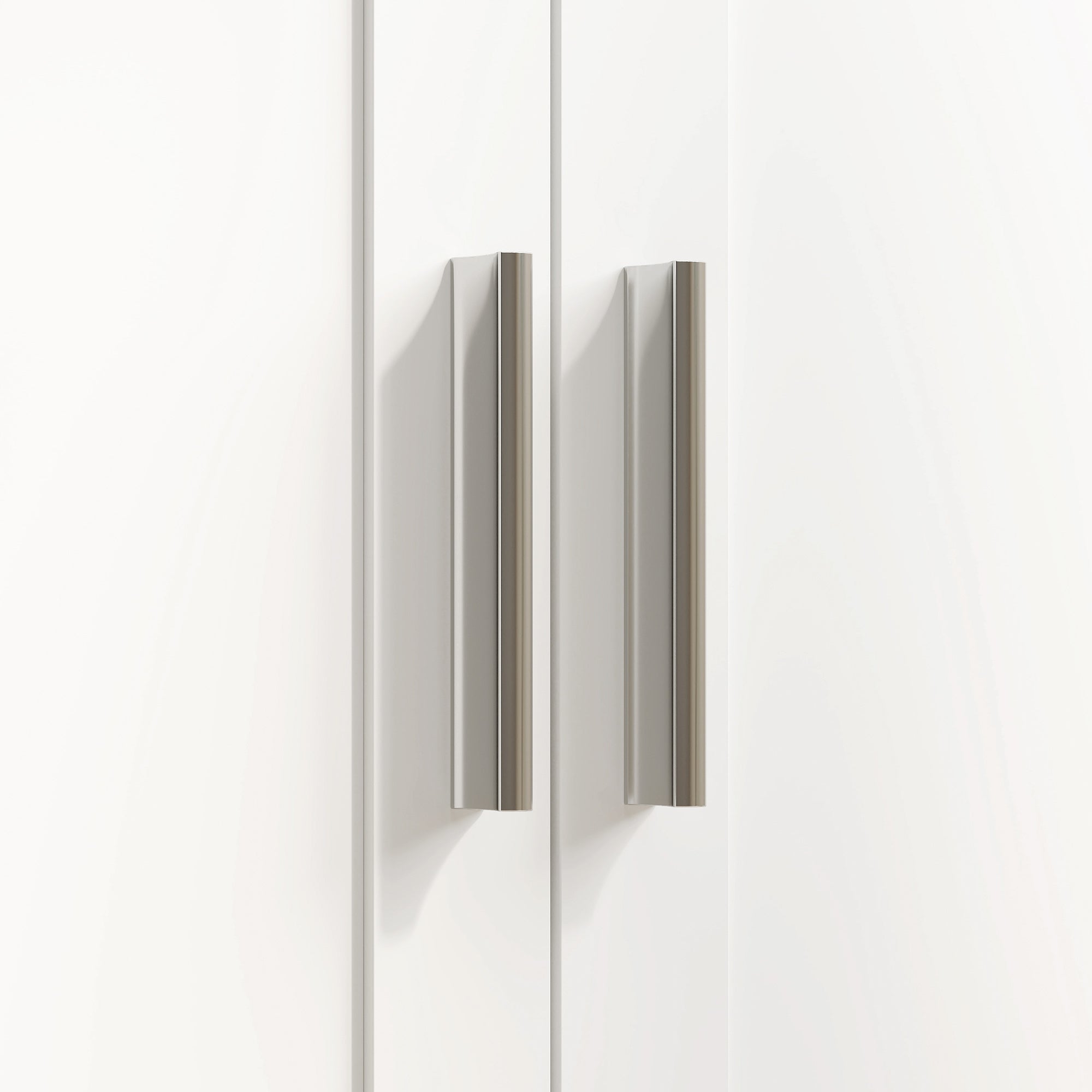 Folding Sewing Machine Table with Shelves, 20 Pegs, Lockable Wheels, White