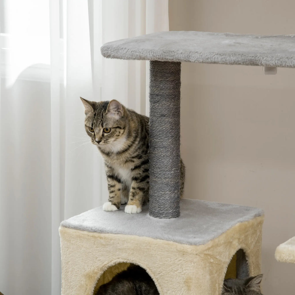 Cat Scratching Post 156cm Tall with Bed, House and Sisal Scratching Posts - Borge' Group Limited