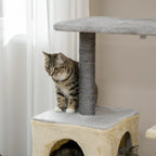 Cat Scratching Post 156cm Tall with Bed, House and Sisal Scratching Posts - Borge' Group Limited