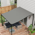 Replacement Cover for Garden Pergola 3x3 m with 16 Drainage Holes, 297x297 cm, Gray