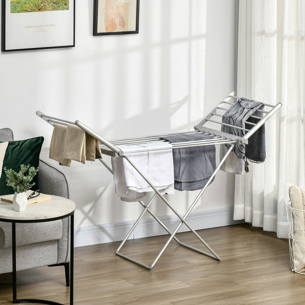 Ever Hot Drying Rack Electric Heated Drying Rack with Wings, Foldable, Space-Saving, Alumin ...