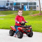 Electric Quad Bike for Kids with 6V Rechargeable Battery, Accelerator Button, Ages 18-36 Months, 70x42x45cm, Red