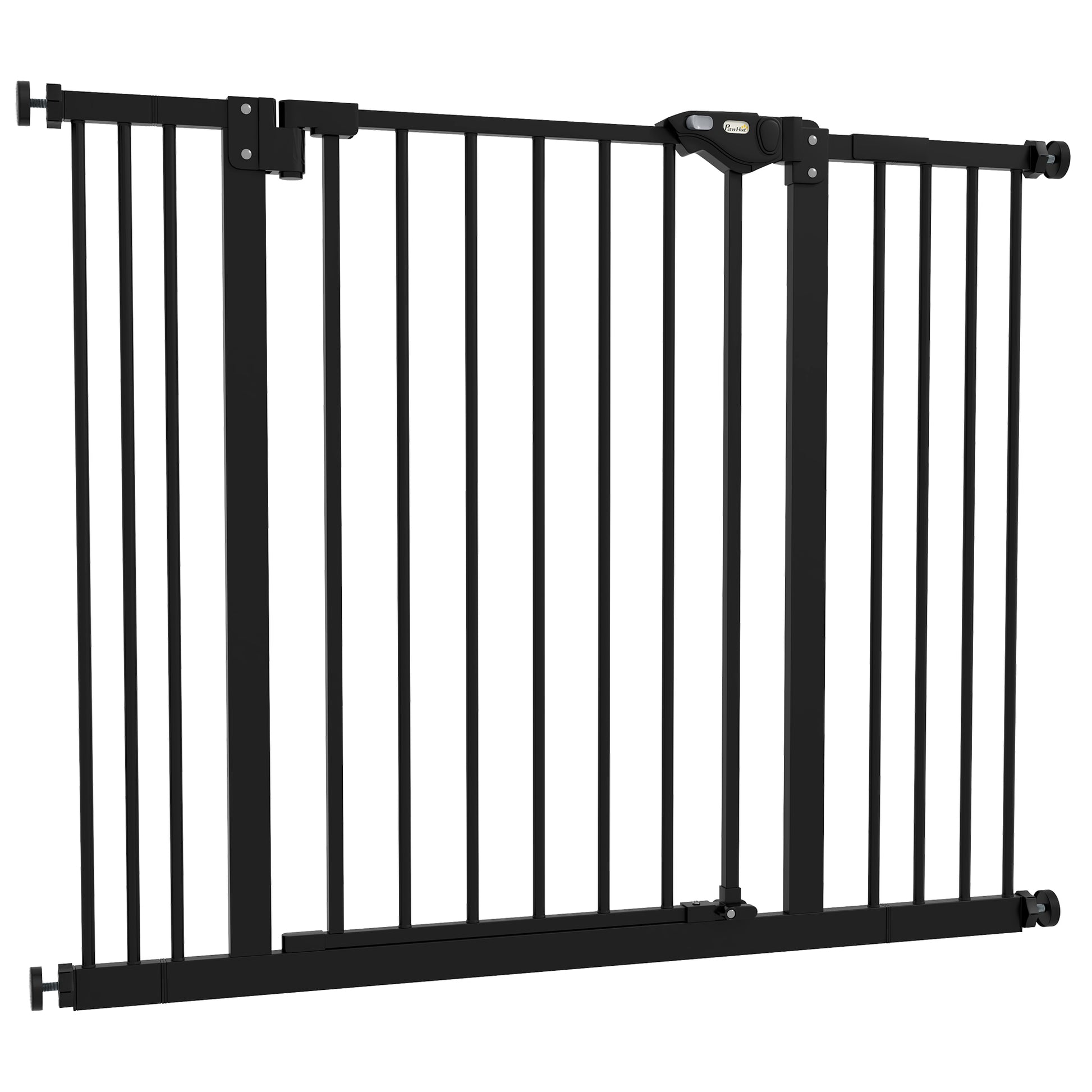 PawHut Adjustable Dog Gate up to 100 cm without Screws with 2 Extensions and Height 72 cm, Black - Borgè