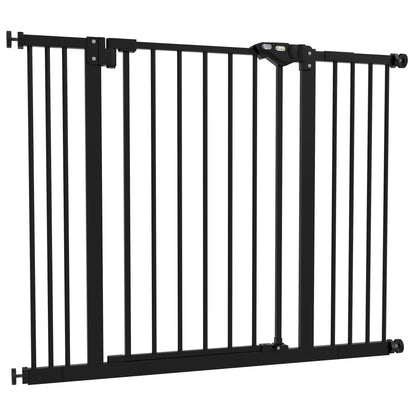 PawHut Adjustable Dog Gate up to 100 cm without Screws with 2 Extensions and Height 72 cm, Black - Borgè