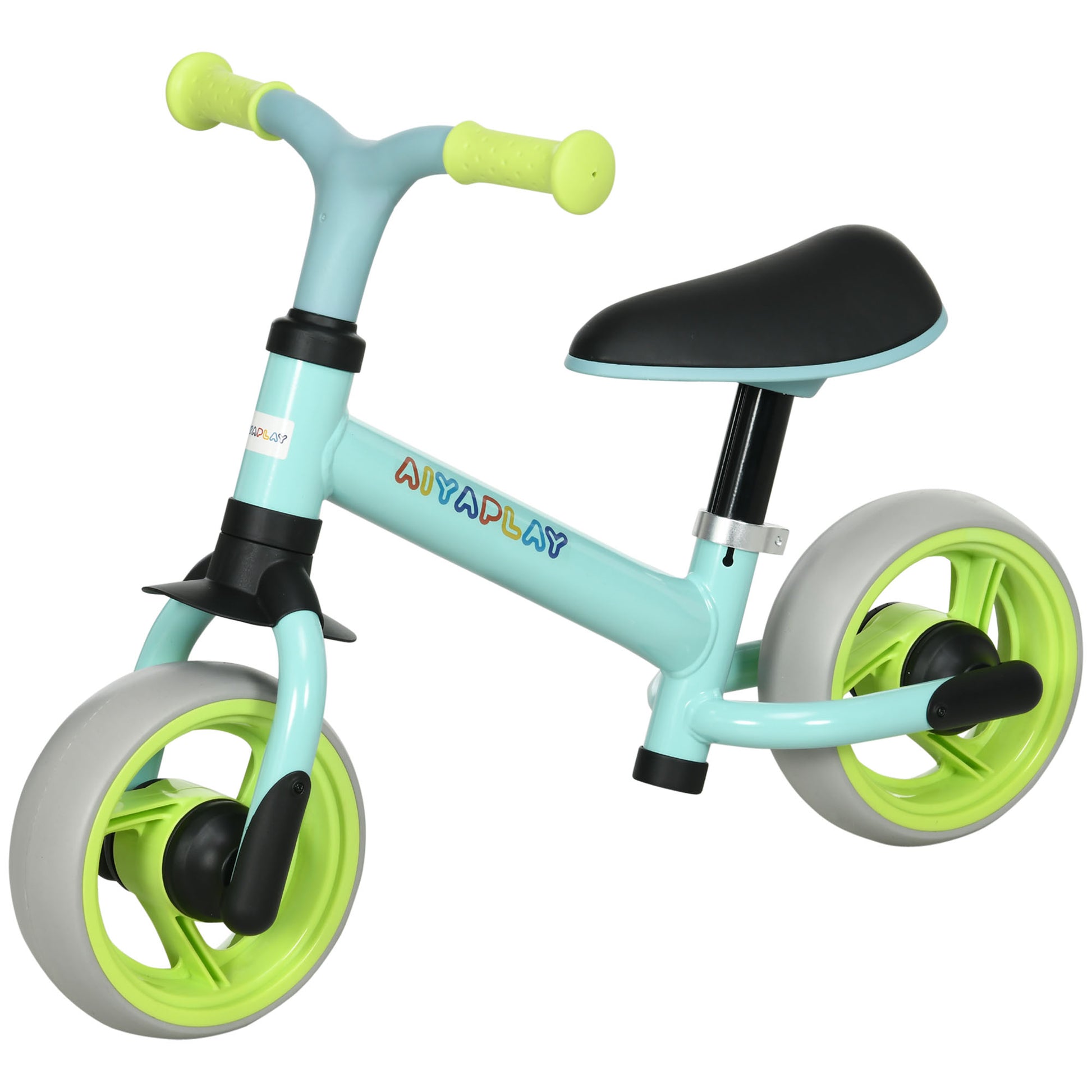 AIYAPLAY Balance Bike for Children up to 4 years with Adjustable Saddle, in Steel, PP, PU and TPR, 66.5x34x47 cm - Borgè