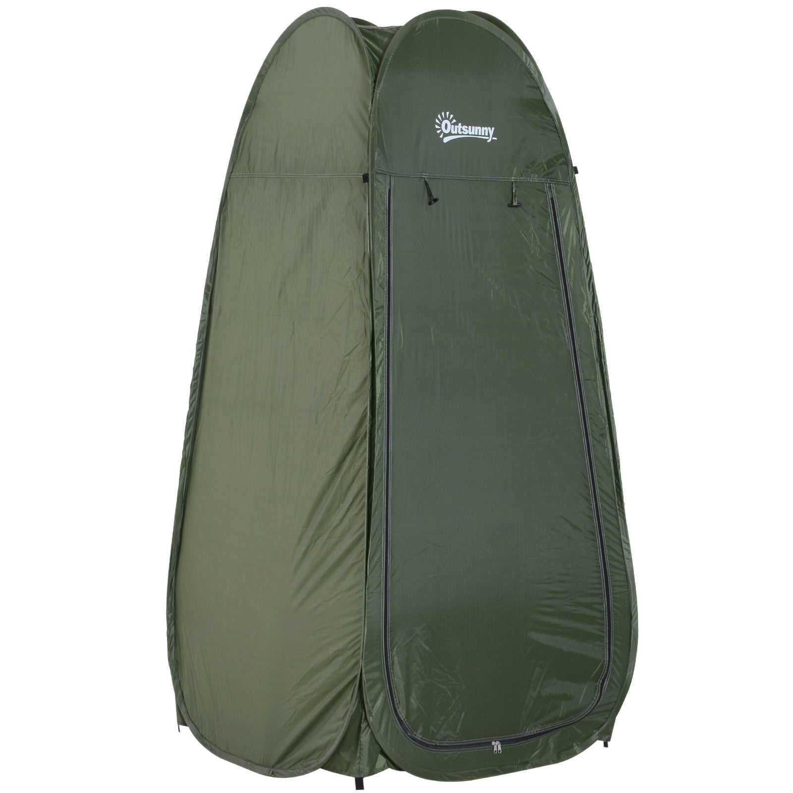 Waterproof Pop Up Shower Curtain in Polyester and Plastic, 100x100x185 cm, Military Green