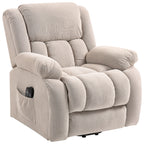 Lift Massage Reclining Chair with 2 Pockets and Remote Control, 93x104x105 cm, Beige