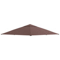 Outsunny 3x3m Garden Gazebo Replacement Roof, 180g/m² Polyester Water Resistant Gazebo Cover with 8 Drainage Holes and Air Vents, Cover Only, 298x295cm, Coffee