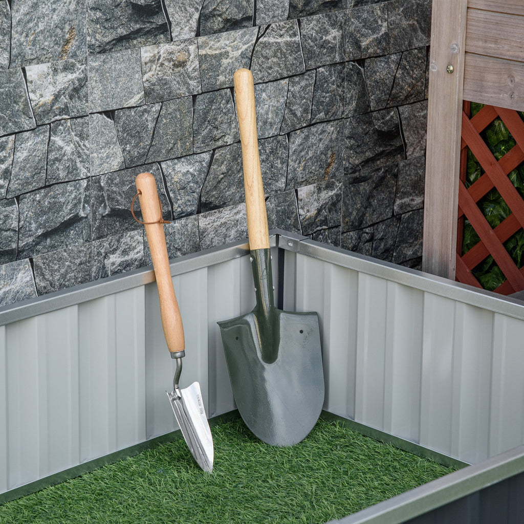 Raised Garden Bed in Steel, Adjustable Shape and Open Bottom, 174x90x30cm - Borgè