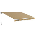 Outdoor Awning with Crank Arms, 350x250 cm, Yellow