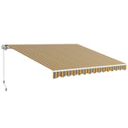 Outdoor Awning with Crank Arms, 350x250 cm, Yellow