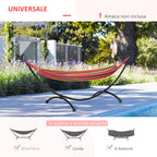 Outsunny Universal Outdoor Metal Hammock Frame, 300x90x100cm, Black