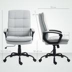Ergonomic Office Chair with High Back, Adjustable Height and Rocking, Gray