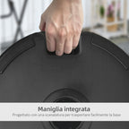 Round Plastic Umbrella Base Fillable with Water and Sand for 38-48 mm Poles, Ø56 cm, Black
