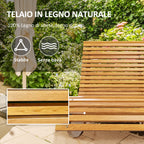 Outsunny S-Shaped Garden Rocking Chair with Ergonomic Seat, Made of Fir and Pine Wood, 130x60x60 cm