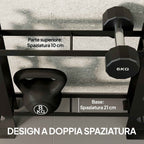 SPORTNOW 4-Tier Weight Rack and Dumbbell Rack, 200kg Load, Black