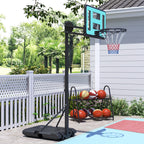 SPORTNOW Adjustable Outdoor Basketball Hoop 146-236cm with Wheels and Fillable Base, Black