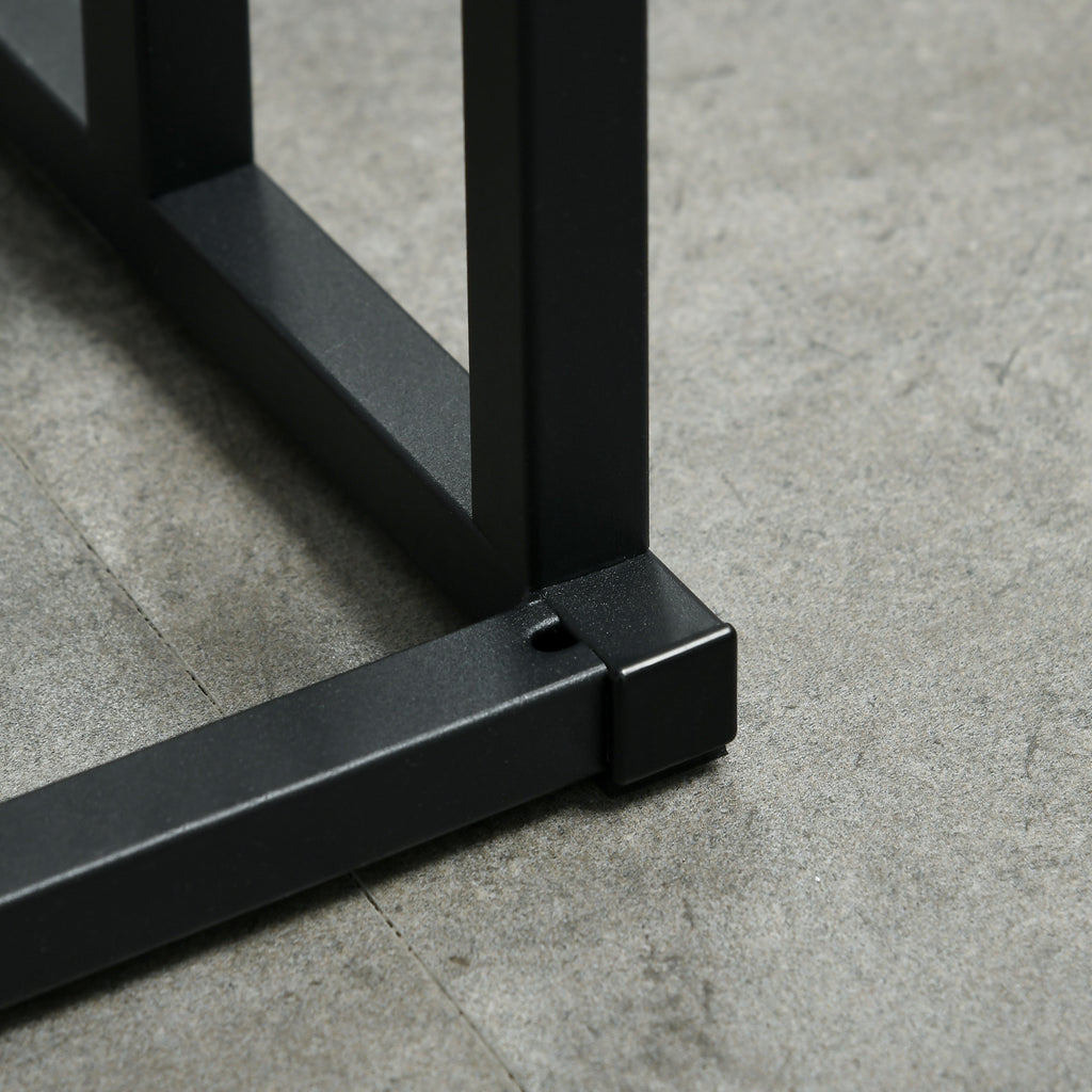 kleankin 3-Bar Bamboo and Steel Towel Rack with Freestanding Design, 45x22.5x86 cm