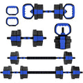 SPORTNOW 6-in-1 Multifunction Gym Weight Set, 20kg Total, Plastic and Sand, 125x18x18 cm, Blue