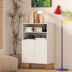 HOMCOM Modern Bathroom Cabinet with 2 Open Shelves and Soft-Close Doors, 60x31.8x93 cm, White