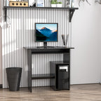 Modern Wooden PC Desk with CPU Shelf and Pull-out Keyboard Space, 80x45x75 cm, Black