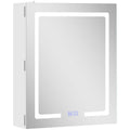 HOMCOM Bathroom Cabinet with Mirror, Adjustable LED Light and Anti-Fog System, 50x15x60 cm, White
