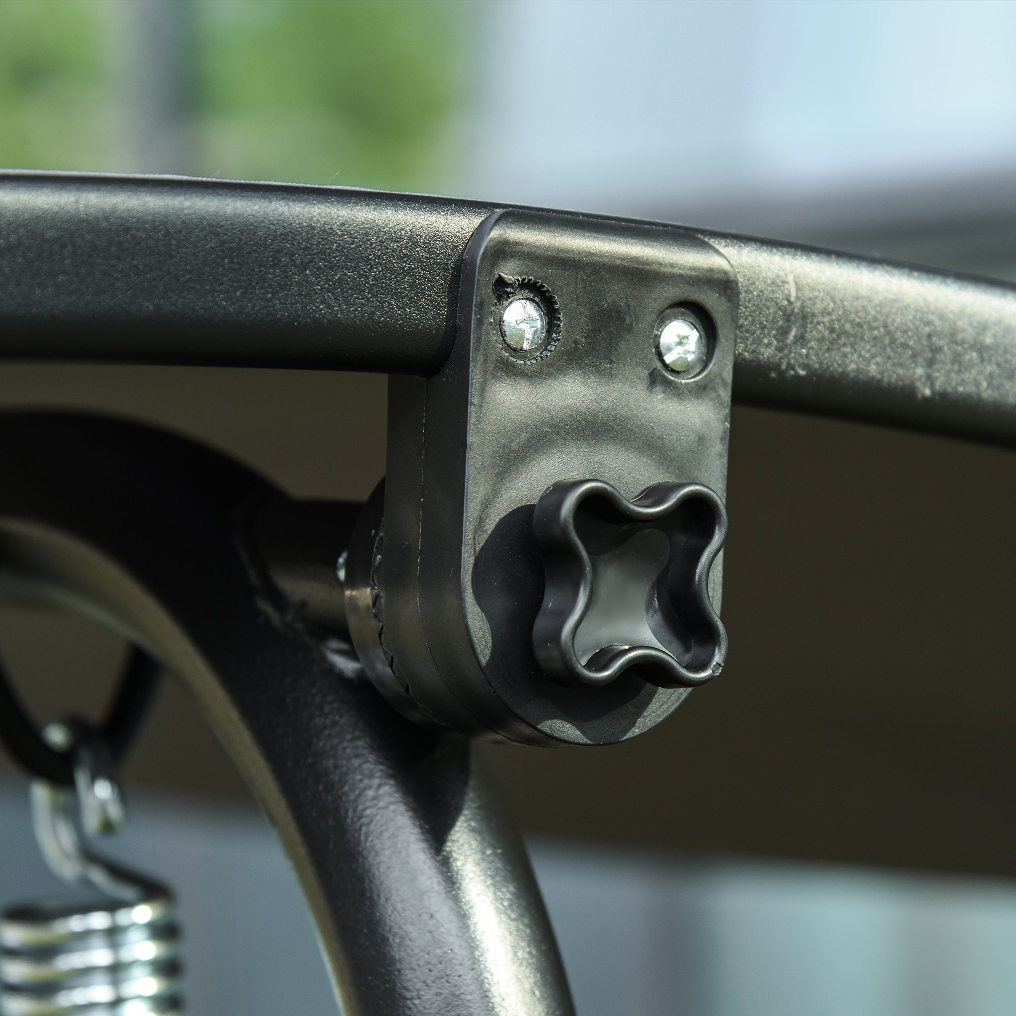 3-Seater Swing with Tilting Canopy and Cushions, in Steel and Polyester, 172x110x153 cm, Grey