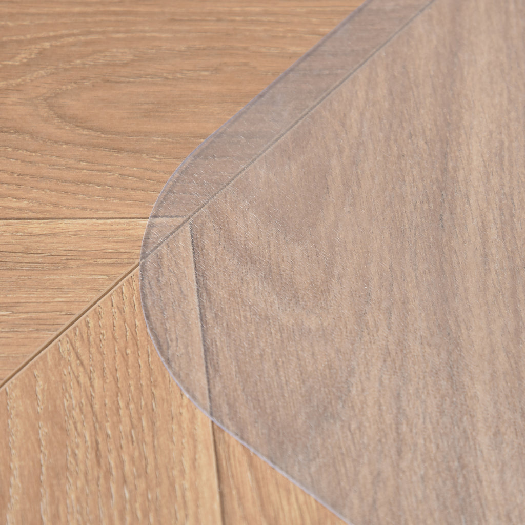 Non-slip floor-saving office chair mat in plastic, 90x120cm, transparent - Borgè