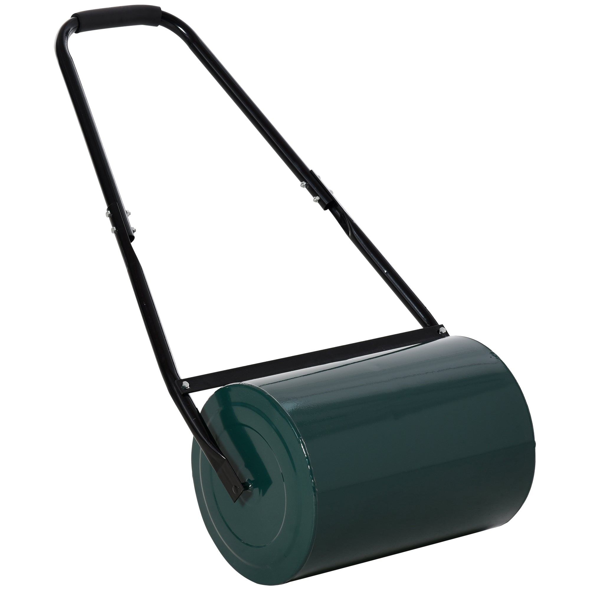 30L Capacity Lawn Roller with Scraper Blade, Metal, 102x50x30 cm, Dark Green