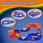Aquatic Playset 78 Pieces with Water and Sand for Children 3-6 Years, 123x111x7cm, Blue and Red
